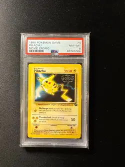 Pikachu - 4 - Promo (WB) Pokemon Wizards Black Star PSA 8 NM-MT Pokemon Card - Image 1