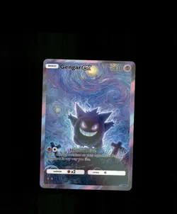 FAN-ART READ DESCRIPTION BELOW Glossy HOLO Gengar Card Gengar Pokemon Card p1 - Image 1