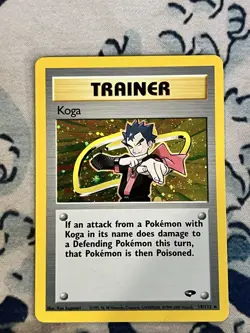 Pokemon TCG Koga Trainer Gym Challenge Holo Card 19/132 - Image 1