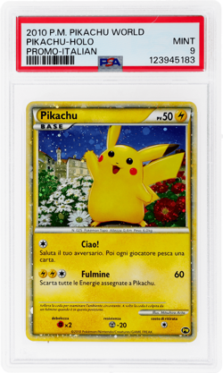 2010 Pokemon Pikachu World Collection Italian Pikachu Holo # PSA 9 - Image 1