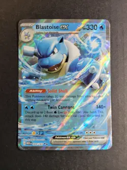 Blastoise Ex 9/165 Pokemon TCG S&V 151 Double Rare Holo NM - Image 2