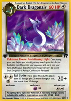 1x Dark Dragonair - 33/82 - Uncommon - 1st Edition Lightly Played Pokemon G1 - T - Image 1