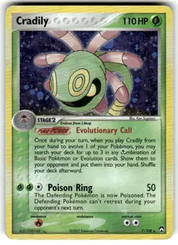 Cradily 7/108 - Rare Holo - Ex Power Keepers 2007 Pokemon LP - Image 1