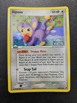 Pokemon EX Unseen Forces Aipom Stamped Reverse Holo 34/115 NEAR MINT - Image 1
