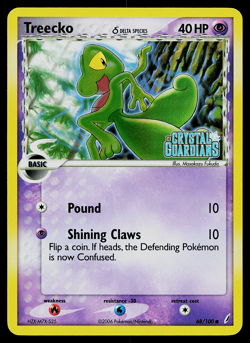Treecko 68/100 Stamped EX Crystal Guardians Reverse Holo Pokemon TCG 2006 - Image 1