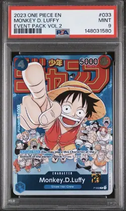 2023 One Piece EN Monkey D. Luffy Event Pack Vol.2 #033 Mint PSA 9 - Image 1