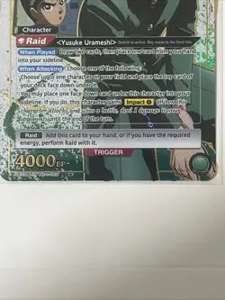 Union Arena TCG Yusuke Urameshi SR* Yu Yu Hakusho Ghost Files Alt Art - Image 2