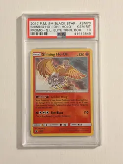 Shining Ho-Oh Pokemon SM70 Black Star Promo Holo Card PSA 10 - Image 1