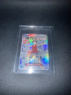 One Piece Monkey D Luffy College Basketball US Voyage P-055 Sealed Card Gem Mint - Image 1