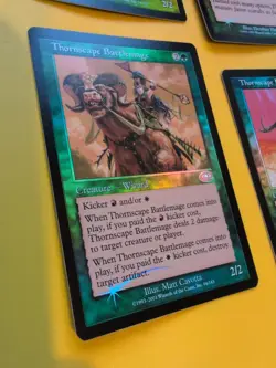 Thornscape Familiar x2 & Battlemage x2 MTG 4 Card. Planeshift. VINTAGE FOIL - Image 5