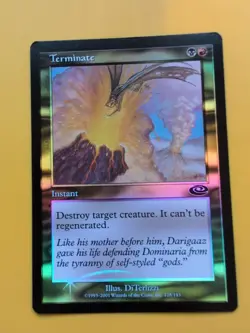 Terminate. Instant. MTG Card. Planeshift .OLD VINTAGE FOIL - Image 1