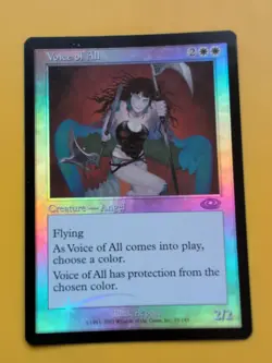 Voice of All. Angl. MTG Card. Planeshift.OLD VINTAGE FOIL - Image 1