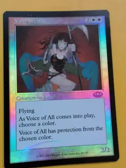 Voice of All. Angl. MTG Card. Planeshift.OLD VINTAGE FOIL - Image 2
