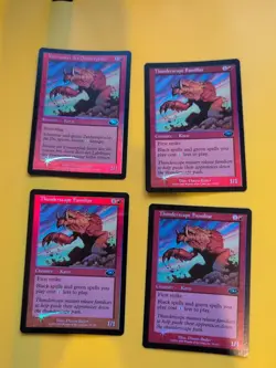 Thunderscape Familiar x4 1 is foreign. MTG4 Card. Planeshift. OLD VINTAGE FOIL - Image 1