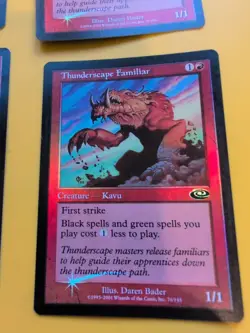 Thunderscape Familiar x4 1 is foreign. MTG4 Card. Planeshift. OLD VINTAGE FOIL - Image 3