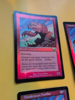 Thunderscape Familiar x4 1 is foreign. MTG4 Card. Planeshift. OLD VINTAGE FOIL - Image 5