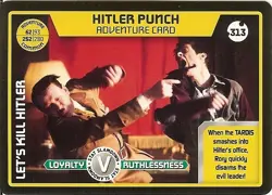 DR WHO MONSTER INVASION SET 2 EXTREME CARD: 313 HITLER PUNCH - Image 1