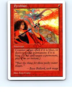 Pyroblast #213 Uncommon Fifth Edition MTG NP NM/M+ - Image 1