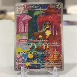 Pokemon Sawsbuck 166/162 Art Rare Holo Illustration Rare SV05: Temporal Forces - Image 1