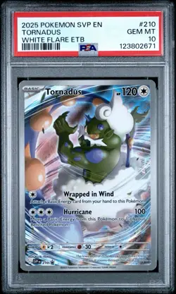 TORNADUS 210 - 2025 POKEMON SVP EN WHITE FLARE ETB BLACK STAR PROMO - PSA 10 - Image 1