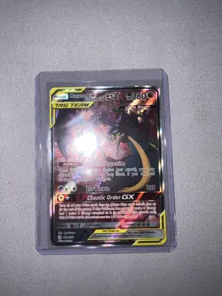 2019 Pokemon Sun & Moon Cosmic Eclipse Naganadel Guzzlord Tag Team #224/236 LP. - Image 1