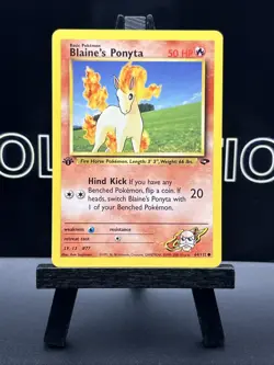 Pokemon TCG - Blaine's Ponyta 64/132 1st Edition - WOTC Gym Challenge - Image 2