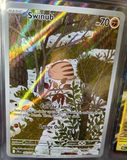 Pokemon TCG, Swinub 165/159, Journey Together Illustration Rare Holo Near Mint - Image 1
