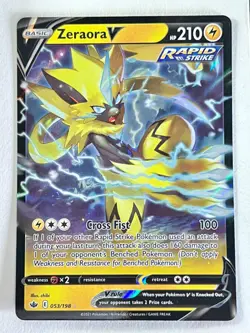 Zeraora V 053/198 Ultra Rare Chilling Reign Pokemon - Pack Fresh Near Mint NM - Image 1