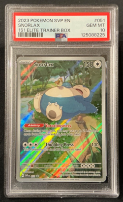 2023 POKEMON SVP EN-SV BLACK STAR PROMO 151 ELITE TRAINER BOX SNORLAX PSA 10 - Image 1