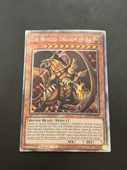 YuGiOh The Winged Dragon of Ra RA04-EN118 Platinum Secret Rare - Image 1