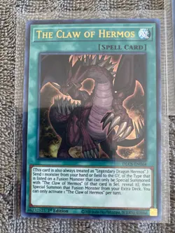 Yugioh The Claw of Hermos DLCS-EN064 Ultra Rare 1st Ed x3 NM Gold And Blue - Image 2