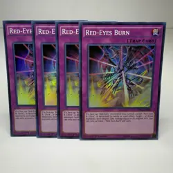 4x Yugioh Red-Eyes Burn DRL2-EN021 Super Rare - LP-NM 💎 - Image 1