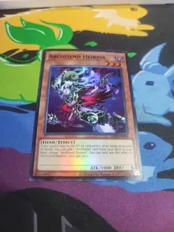 Archfiend Heiress OP30-EN004 super rare nm in hand yugioh - Image 1