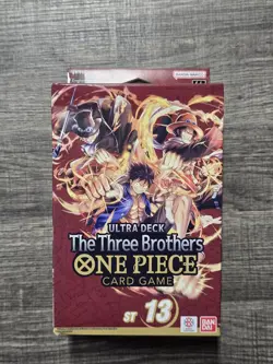 ONE PIECE TCG THE THREE BROTHERS ULTRA DECK BOX ST-13 NEW SEALED - Image 1