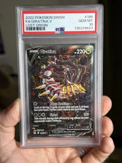 PSA 10 GEM MINT Giratina V 186/196 Lost Origin Alt Art Holo Pokemon Card - Image 1