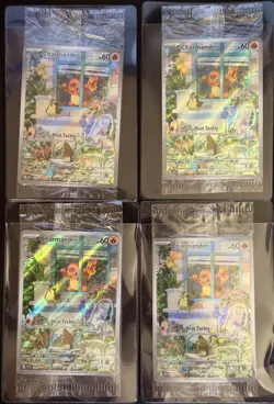 Lot of (4) SEALED Pokemon Charmander SVP 044 ETB Black Star Promo Cards - Image 1