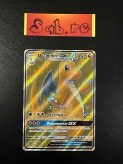 MINT/NM ErrorU Dragonite GX Full Art SM Dragon Majesty 67/70 Pokemon Card - Image 1