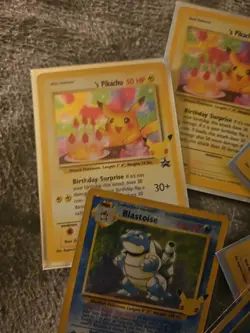 Pokemon TCG 25th Anniversary Blastoise And Birthday Pikachu Lot Of 6 Cards - Image 4
