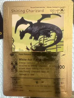 Shining Charizard 💥 Gold Foil Fan Art /Display Card NM - Image 2