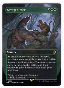 MTG Savage Order (Borderless, 6) - Universes Beyond: Jurassic World Collection - Image 1