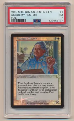 PSA 7 MTG Magic the Gathering Urza's Destiny FOIL Academy Rector NEAR MINT! - Image 1