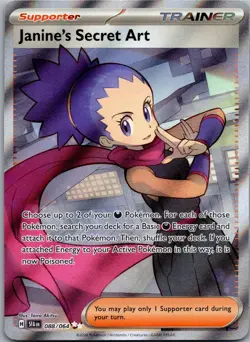 Pokemon Janine's Secret Art 088/064 SFA Full Art Ultra Rare EN Sleeved - Image 1