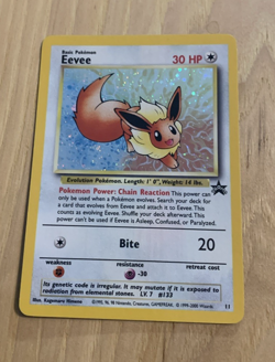 Eevee #11 Black Star Promo (LP) Pokemon Card WOTC 2000 - Image 1
