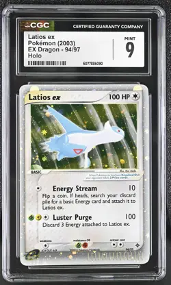 CGC 9 MINT Latios ex 2003 EX Dragon 94/97 Holo Pokemon Card - Image 1
