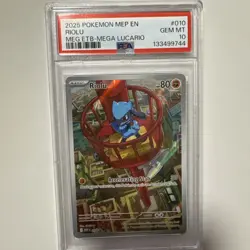Riolu 2025 Pokemon Mega Evolution Base Promo ETB MEP EN #010 PSA 10 GEM MINT - Image 1