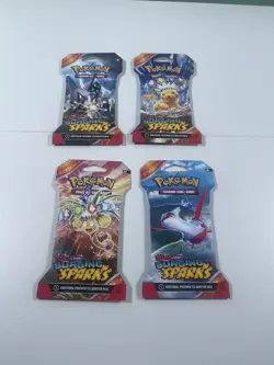 POKEMON TCG Surging Sparks Blister Packs - Full Art Set of 4 - New Sealed - Image 1