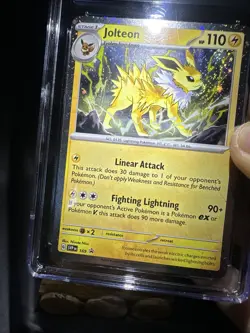Jolteon 169 Prismatic Evo - Cosmos Holo 🌀 Swirl Black Star Promo CGC 9 MINT - Image 4