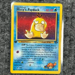 Vintage Pokemon Gym Challenge Misty Psyduck 1st Edition 90/132 Non Holo NM/Mint - Image 1