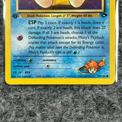 Vintage Pokemon Gym Challenge Misty Psyduck 1st Edition 90/132 Non Holo NM/Mint - Image 4