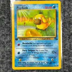 Vintage Pokemon Fossil Psyduck 1st Edition 53/62 Common Vintage NM/Mint - Image 1